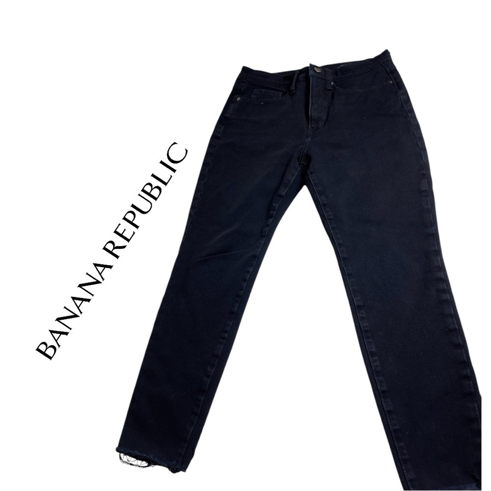 Banana Republic High Rise Skinny Raw Hem Jeans size 28P